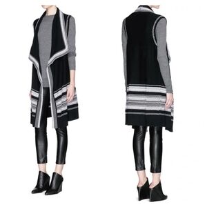 Vince 100% Cotton Drape Midi Cardigan Vest Size M